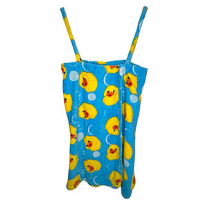 Hotel Spa Collection Super Soft Rubber Duck Spaghetti Strap Bath Wrap Blanket